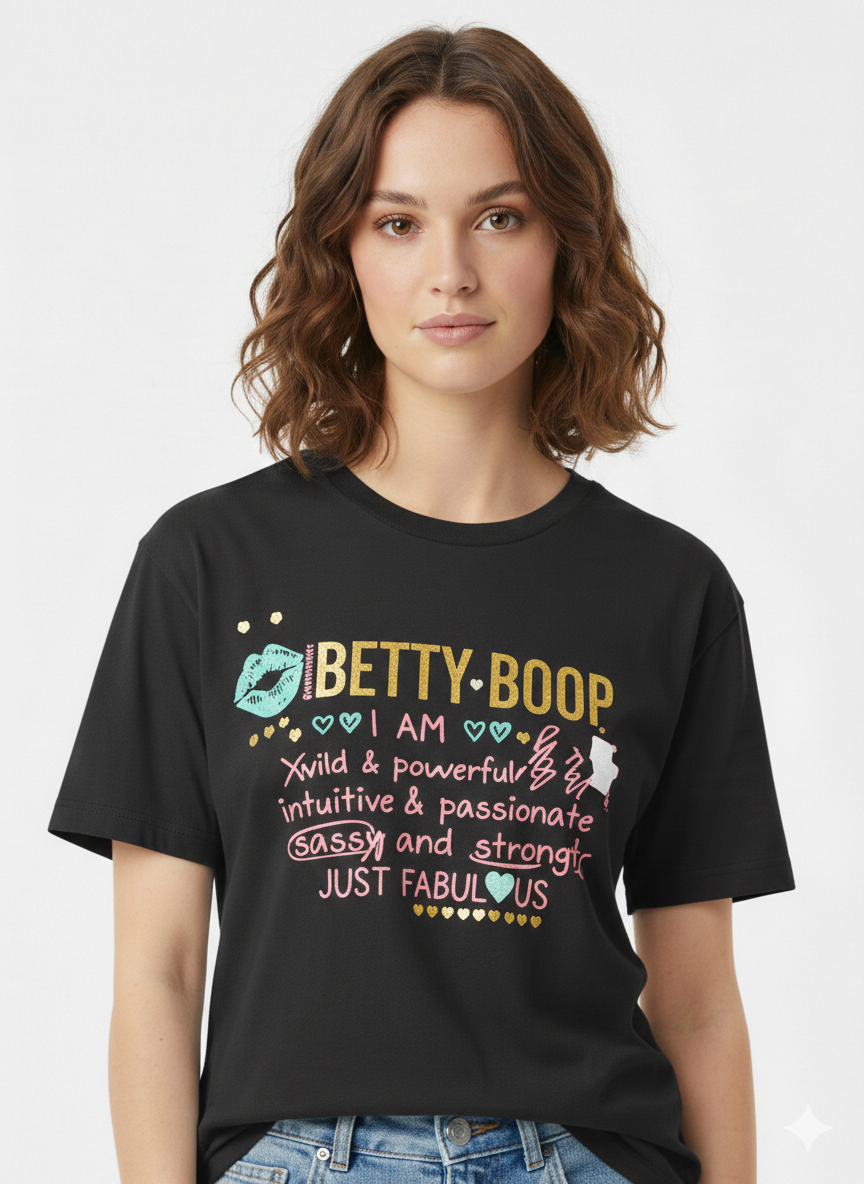 Betty Boop Boyfriend Tee Black