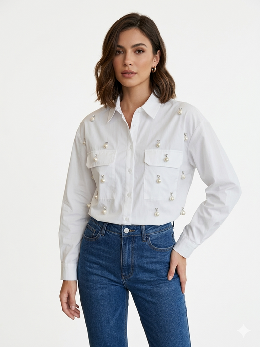 Poplin Ladies Shirt White
