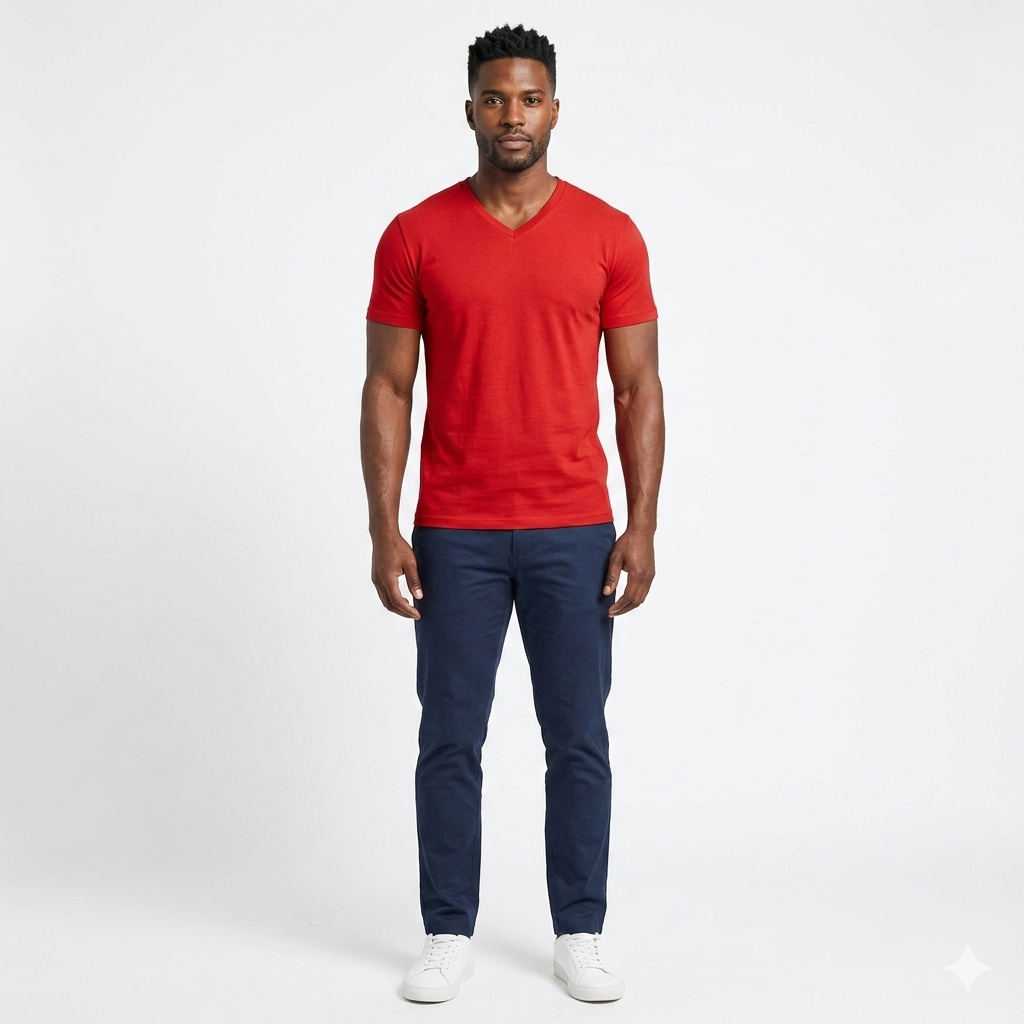 T-shirt  V Men Red - Everfit