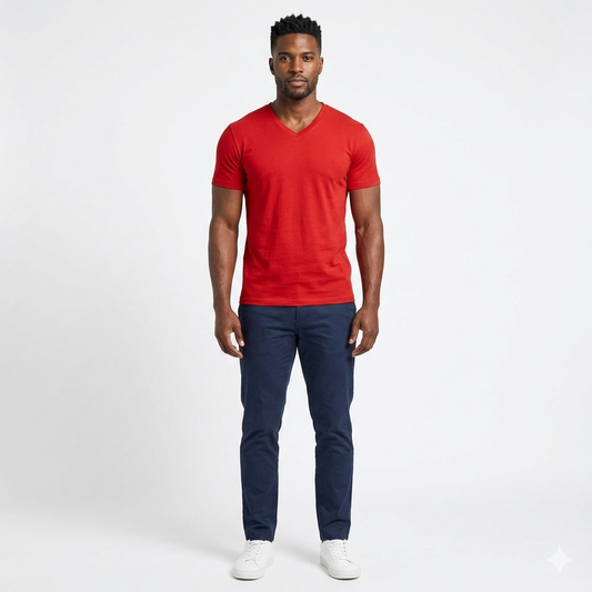T-shirt  V Men Red - Everfit