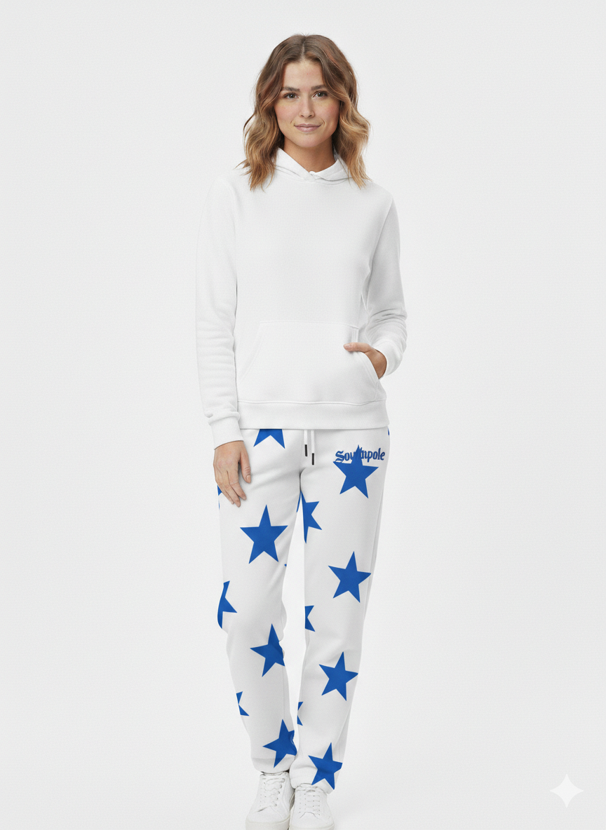 Star Puff Wide Leg Pants Ivory