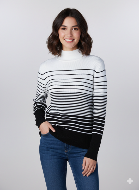 Sweater Ivory/Black  - Ninety