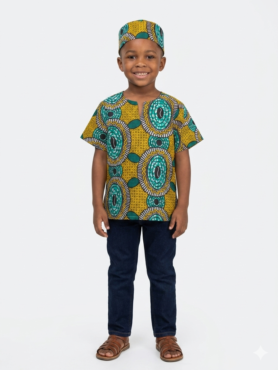 Conjunto Niño Amarillo- Verde (Etnia Negra)