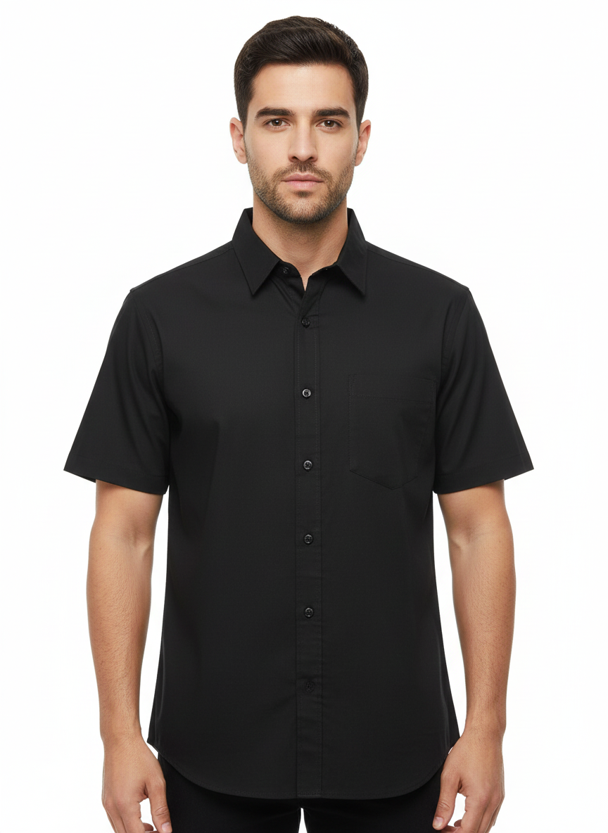 Black Short Sleeve Shirt - Just Blu