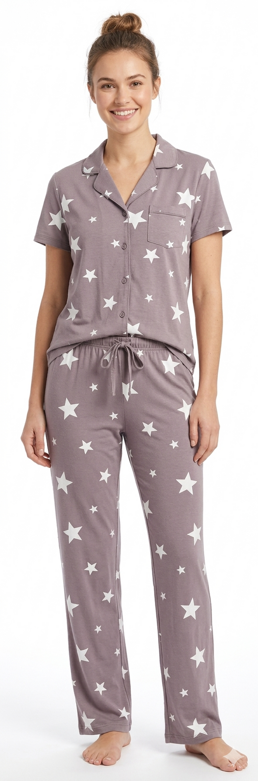 2PC Peached Jersey Sleep Sets Mauve Starts