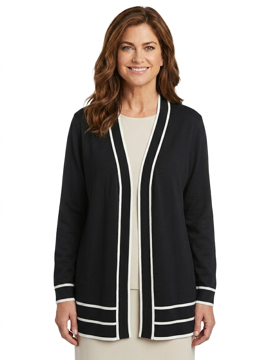 Jersey Shrug with Tipping and Black / White Combo
