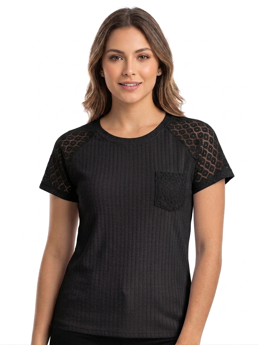 Ladies Missy Top Black