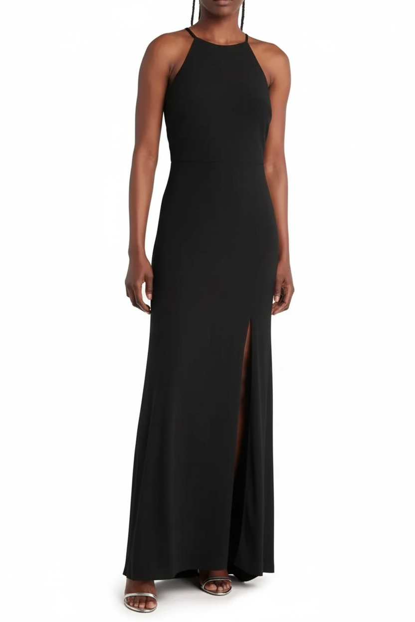 Halter Neck Gown Black - Jump