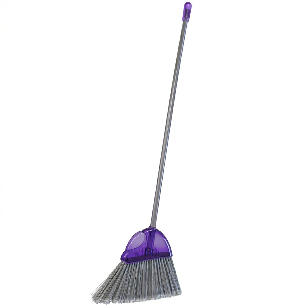 Large Transparent Angle Broom Purple