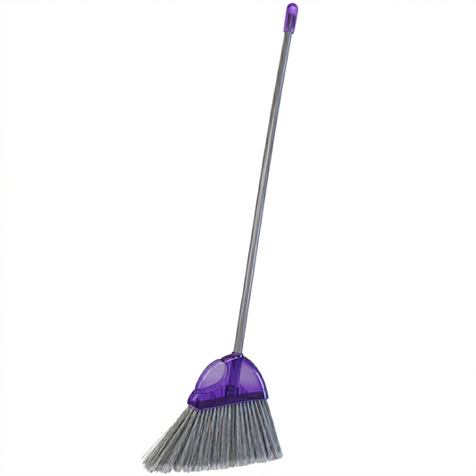 Large Transparent Angle Broom Purple