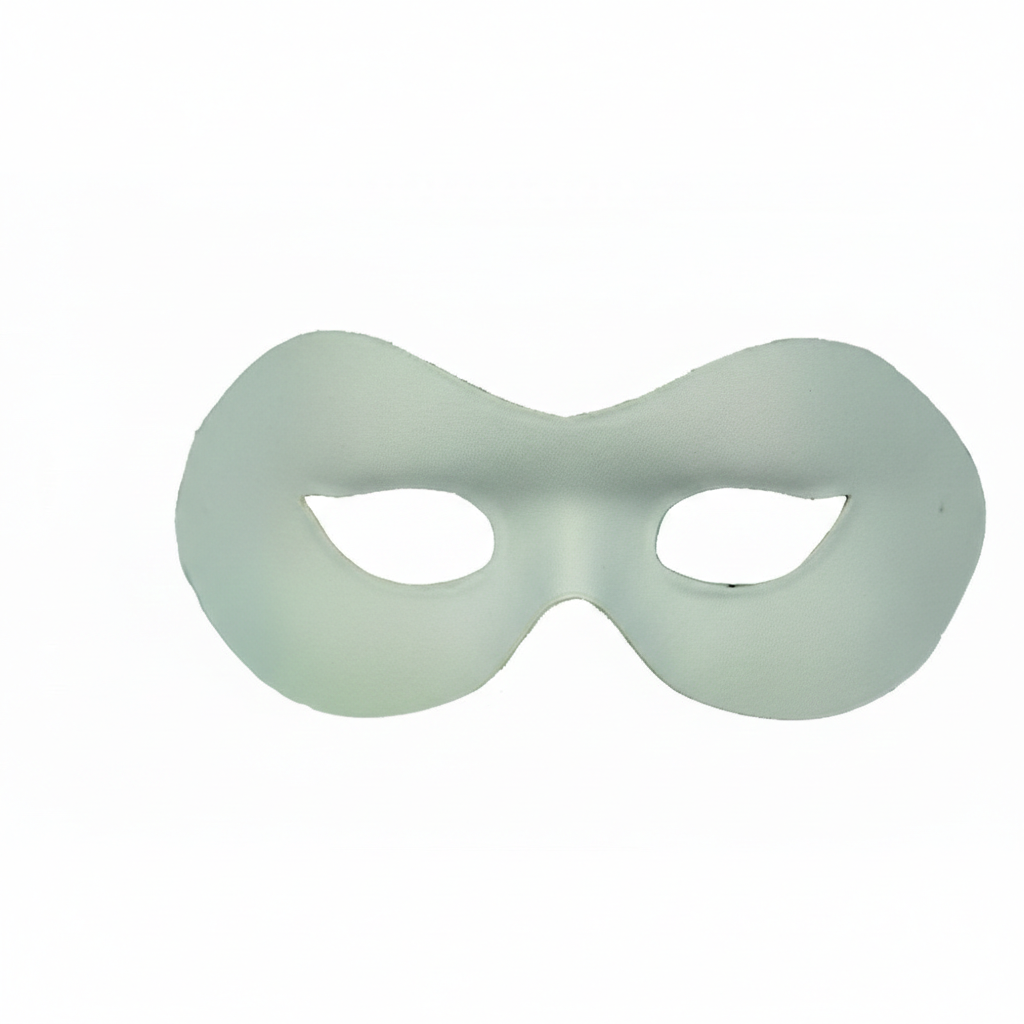 White Fabric Masquerade Mask