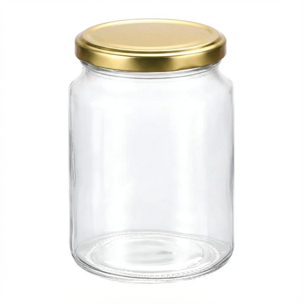 Gracie Glass Jar 700 ML Clear/Soft Brass