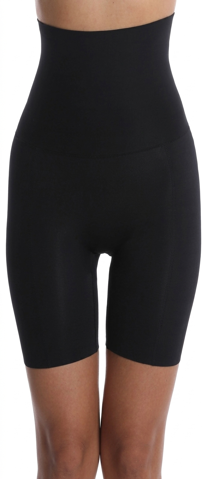 Scuba High - Waist Thigh W/ Layer Black-Nude