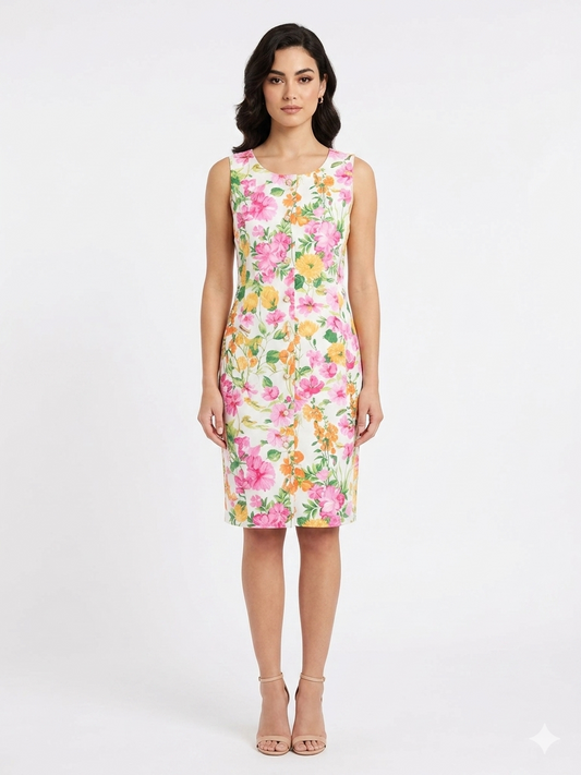 Dress Sleeve Ivory-Pink-Yellow  - Shelby & Palmer