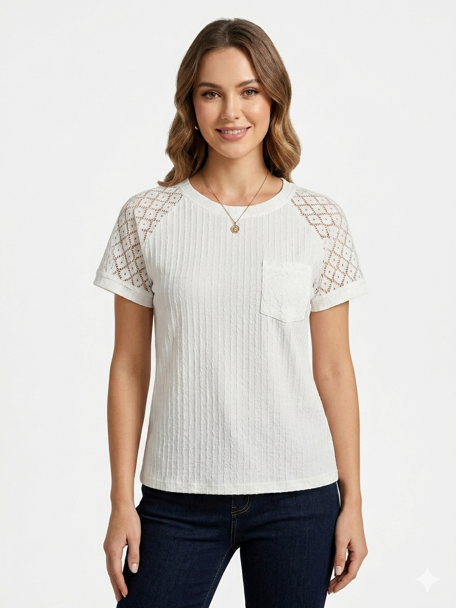 Ladies Missy Top White