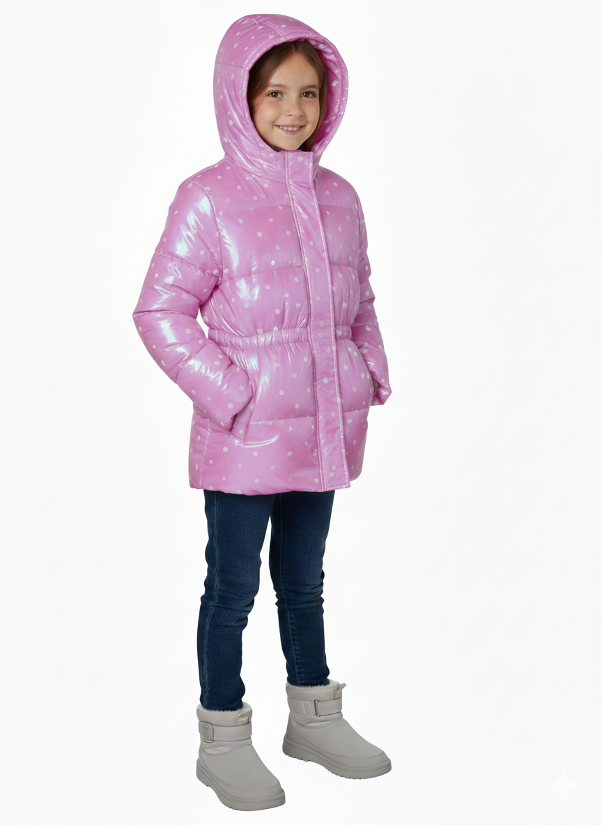 Iridescent Heart Puffer Purple