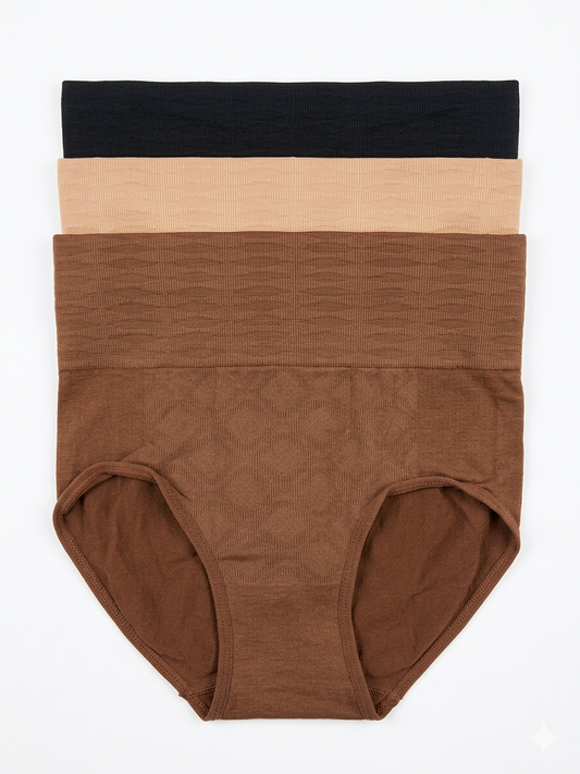 Shapewear 3 On a Hanger - Boy Short Black / Camel/ Mocha