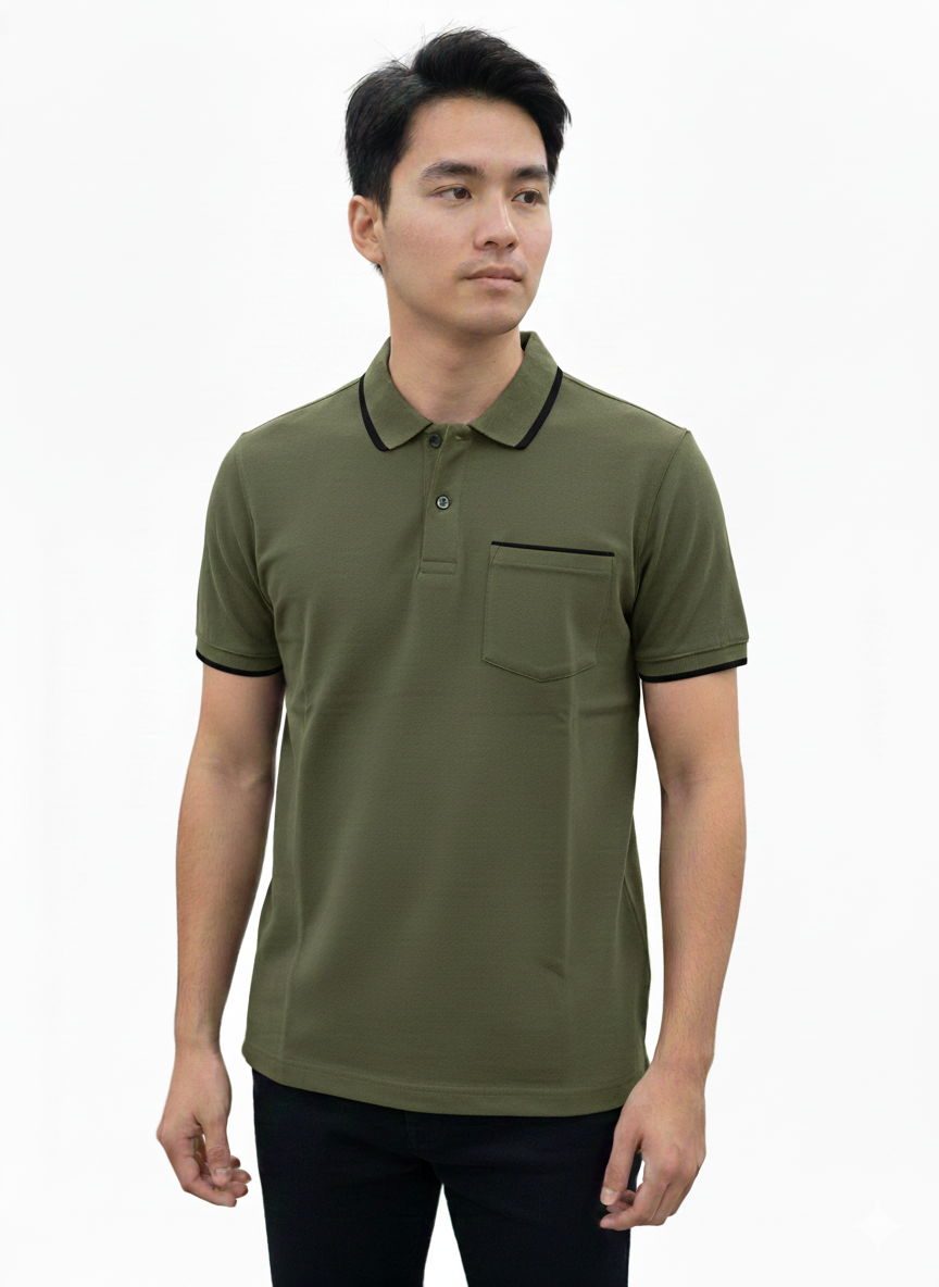 Polo Men Olive - Just Blu