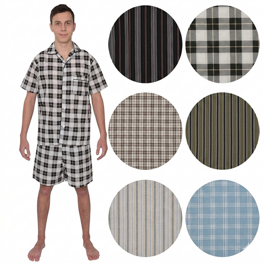 Men´s Pajama Short Sleeve w/ short pant Multicolor