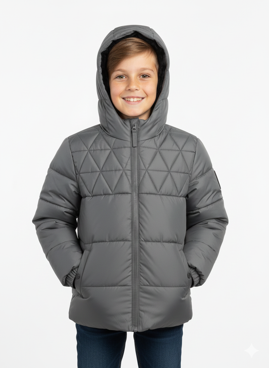 New Solid Puffer Grey