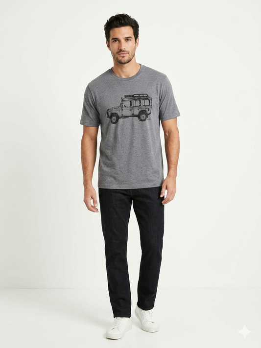 Off Road Adventure Graphic Tee Charcoal Heather