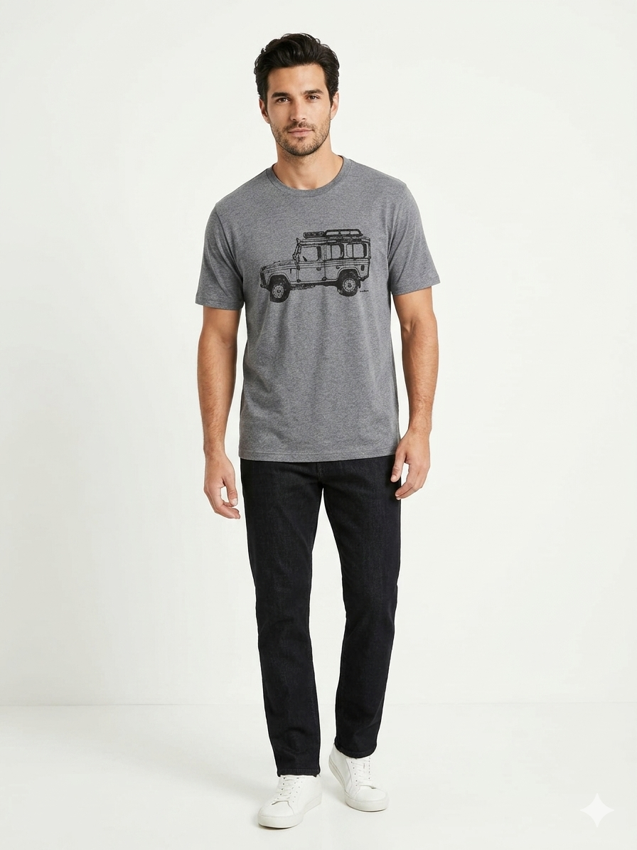 Off Road Adventure Graphic Tee Charcoal Heather