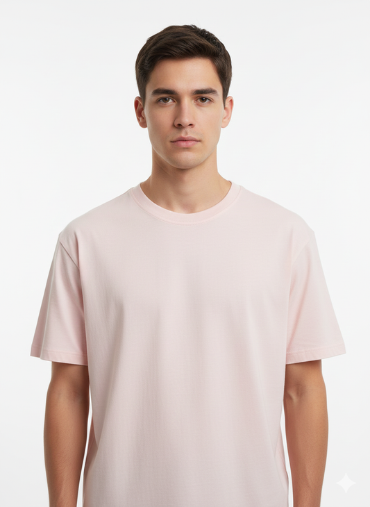 T-Shirt Relaxed Fit Light Pink - Luigi Baretta