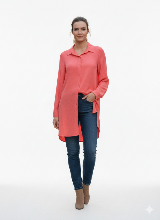 Convertible Long Sleeve Coral