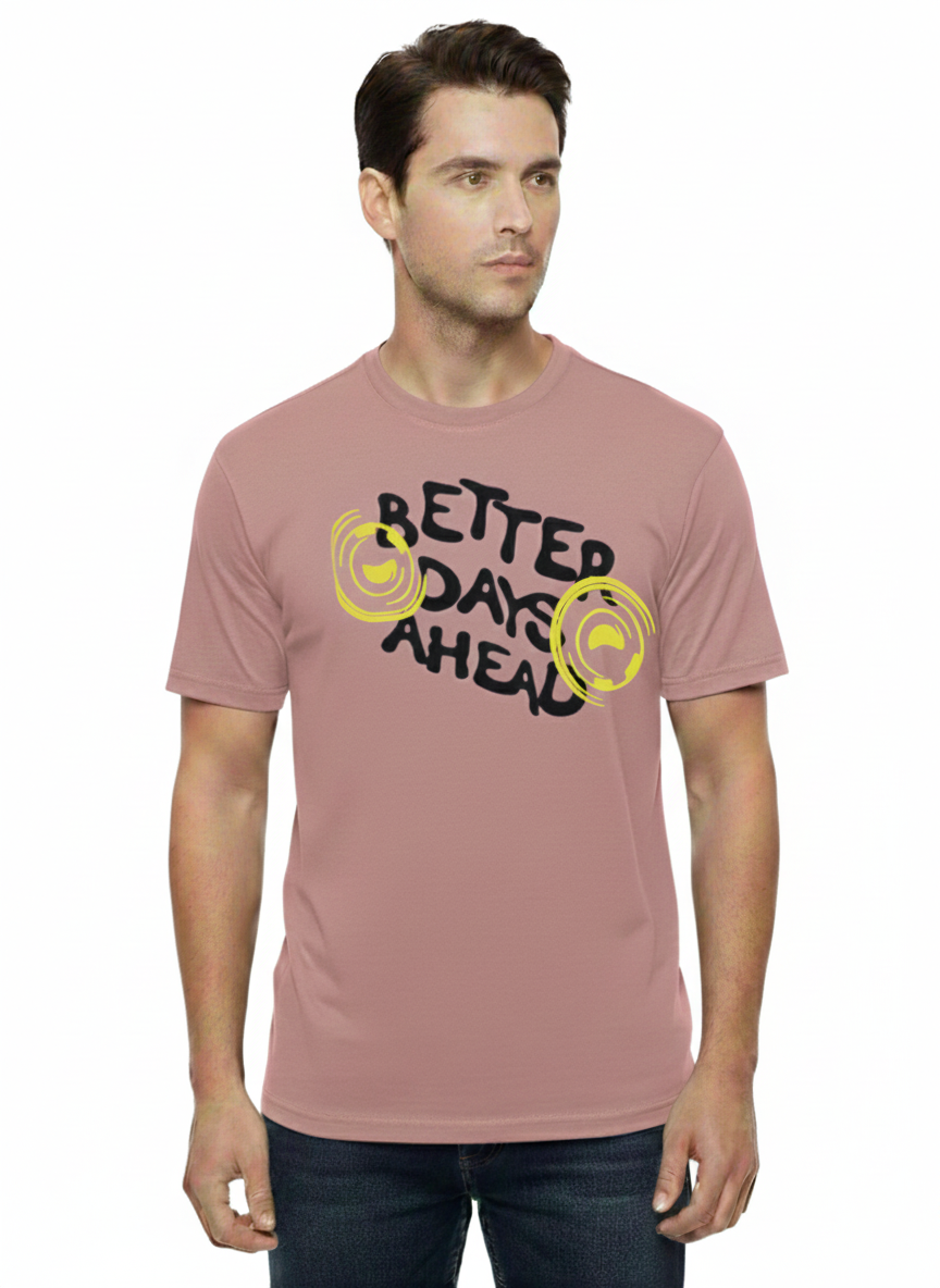 T-Shirt Better Days Ahead Off -Rose - Just Blu