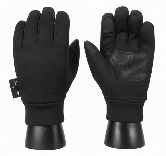 Ladies Knit Glove Gripper Dots Black