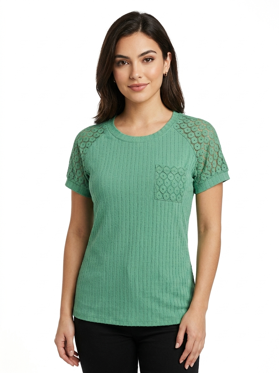 Ladies Missy Top Green