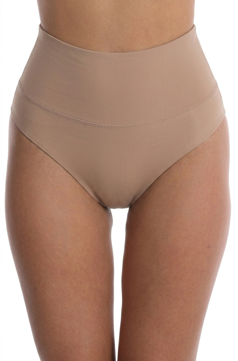 Scuba Mid- Waist Brief W / DL Layer WB Black-Camel-Beige