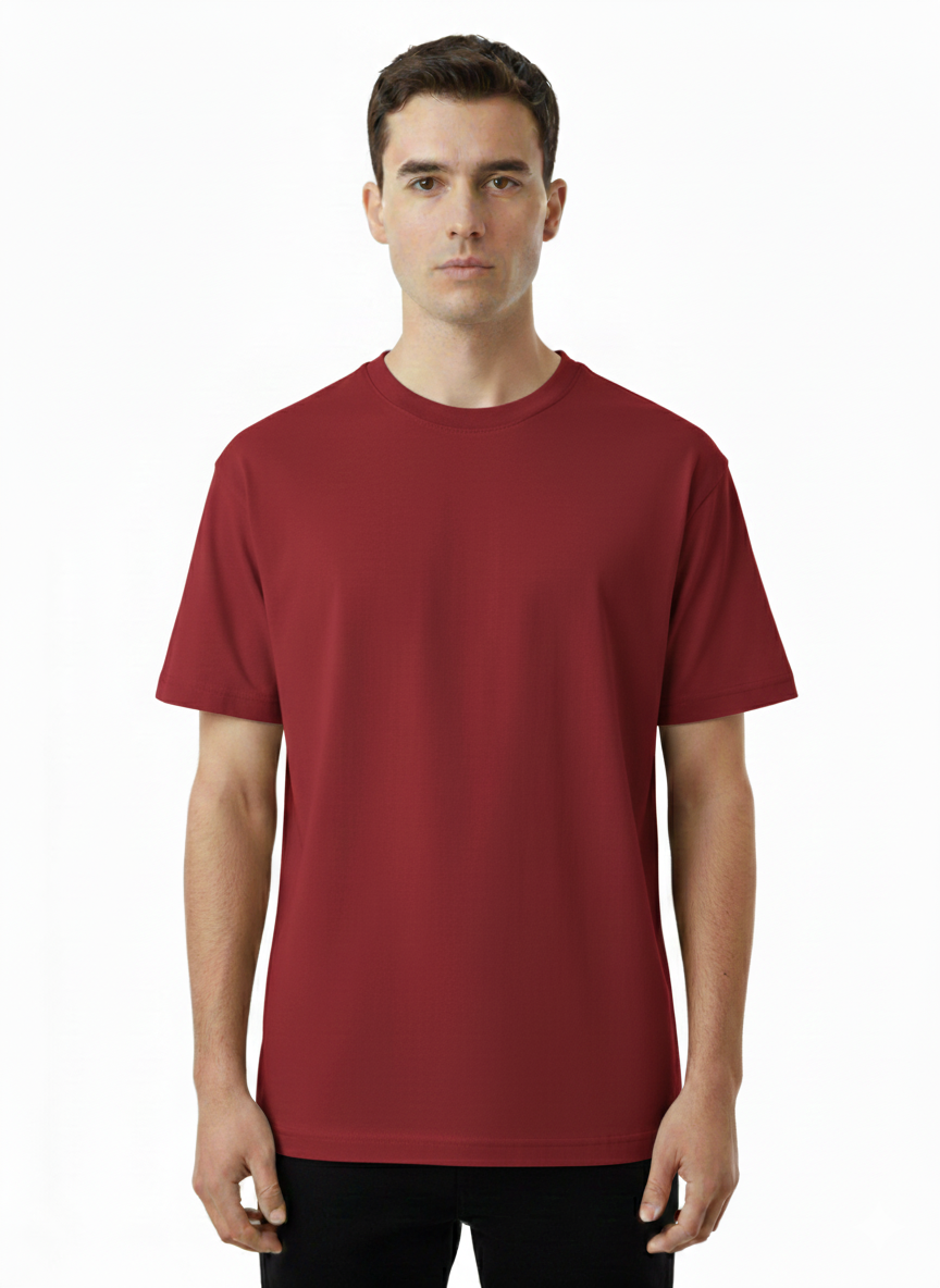 T-Shirt Relaxed Fit Red -  Luigi Baretta