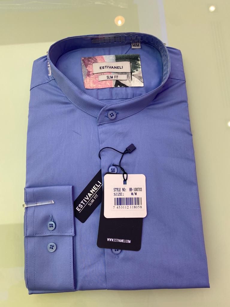 Camisa Color Azul Caballero