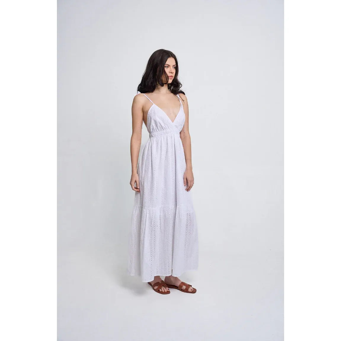 Eyelet Maxi Dress Bright White