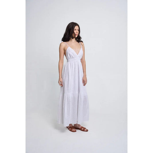 Eyelet Maxi Dress Bright White