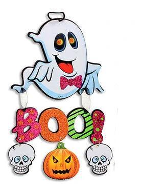 Halloween Hanging Glitter Foam Plaque With Hanging Characters