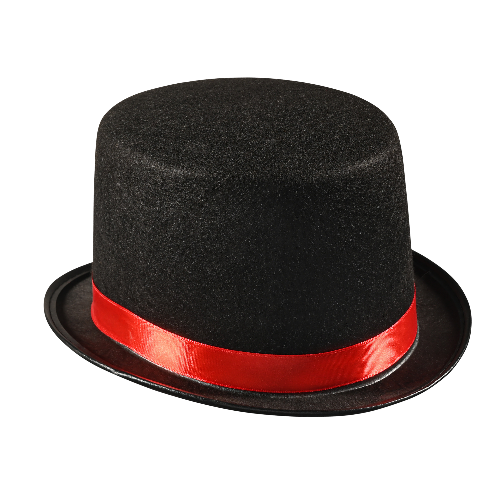 Tuxedo Top-hat – Red Trim – Kids