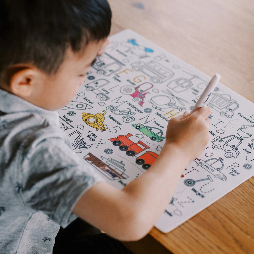 Toot Toot Honk Classic Coloring & Doodle Mat