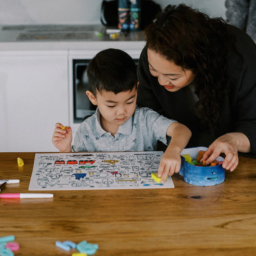 Toot Toot Honk Classic Coloring & Doodle Mat