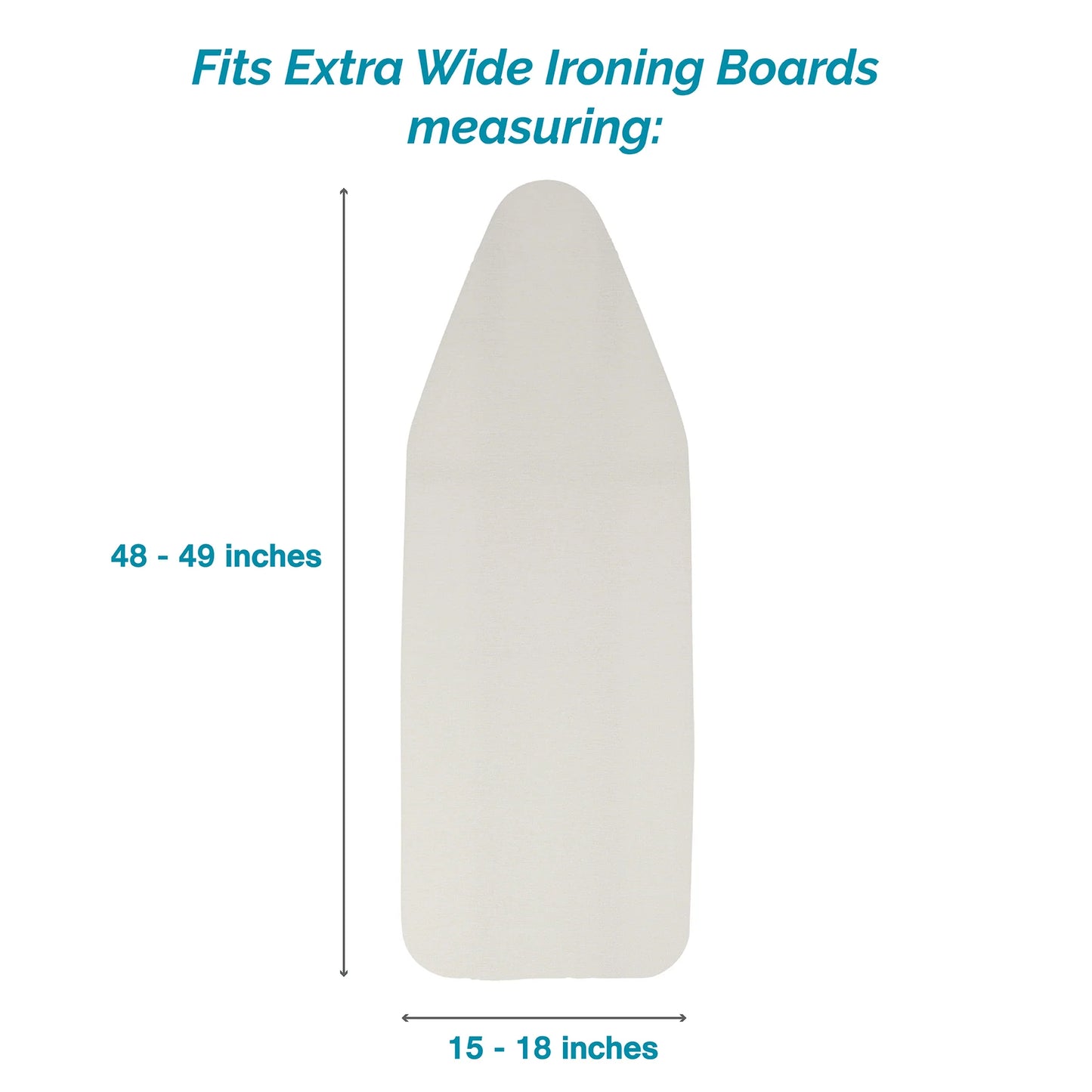 EXTRA WIDE PAD& IRON COVER -8mm - 49"x 18"