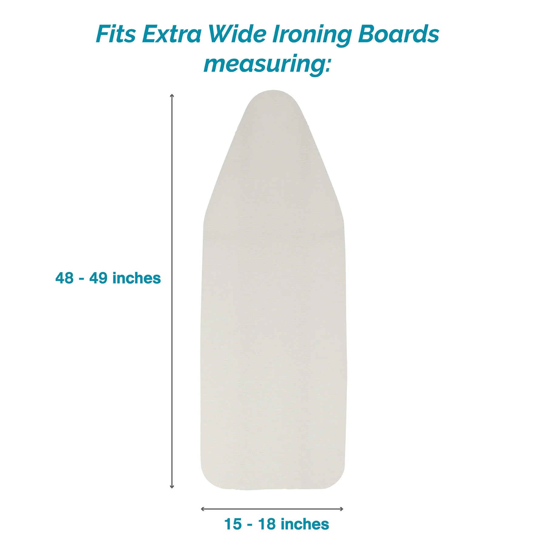 EXTRA WIDE PAD& IRON COVER -8mm - 49"x 18"