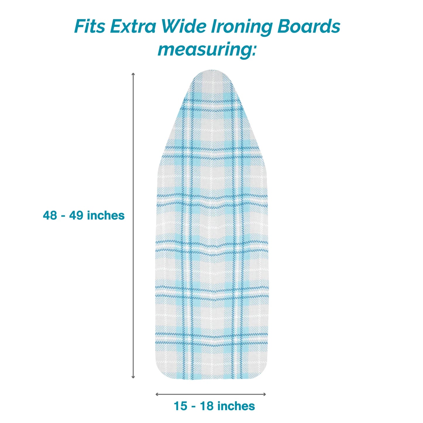 EXTRA WIDE IRONING PAD & COVER -12mm - 49 x 18"
