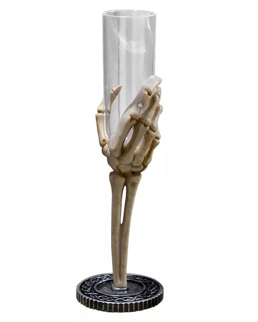 Skeleton Hand Fluted Glass