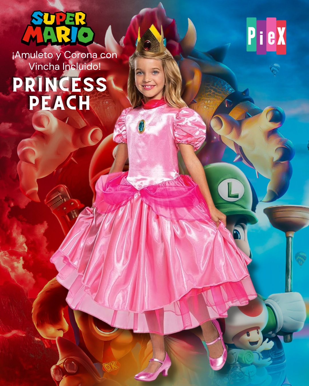Princess Peach Classic Costume