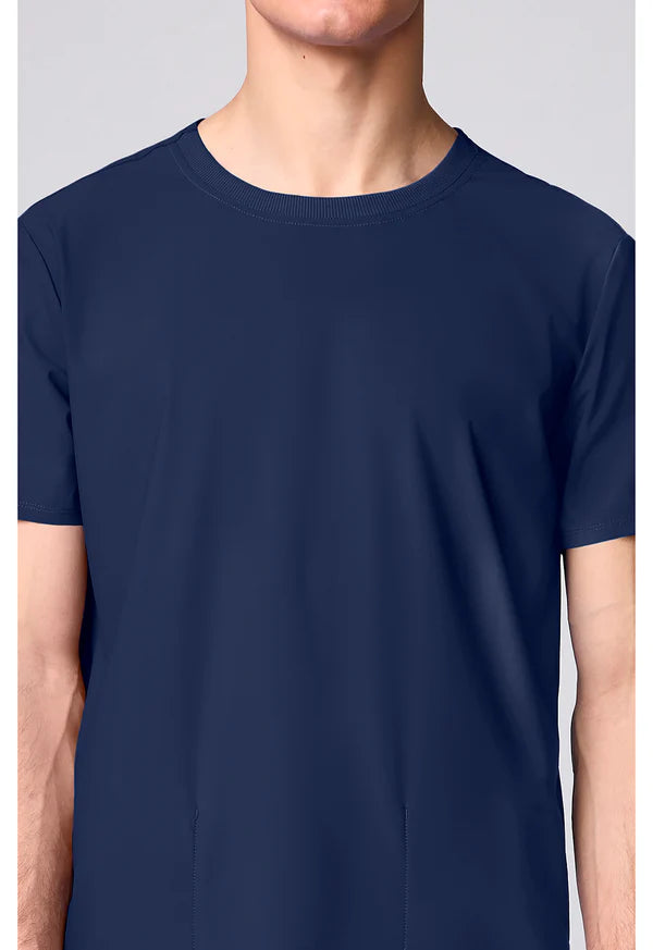 Camiseta de cuello redondo de hombre, azul marino