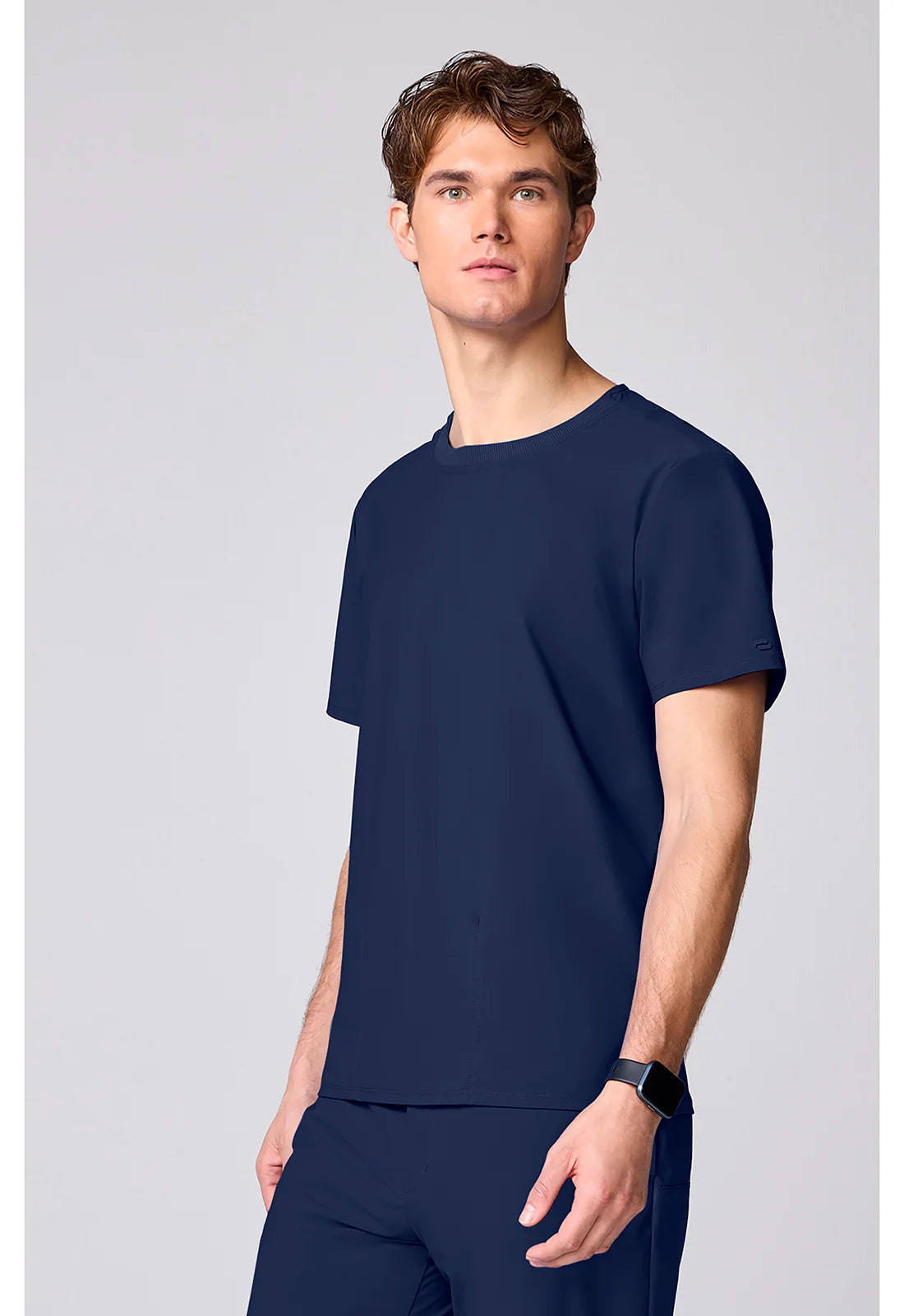 Camiseta de cuello redondo de hombre, azul marino