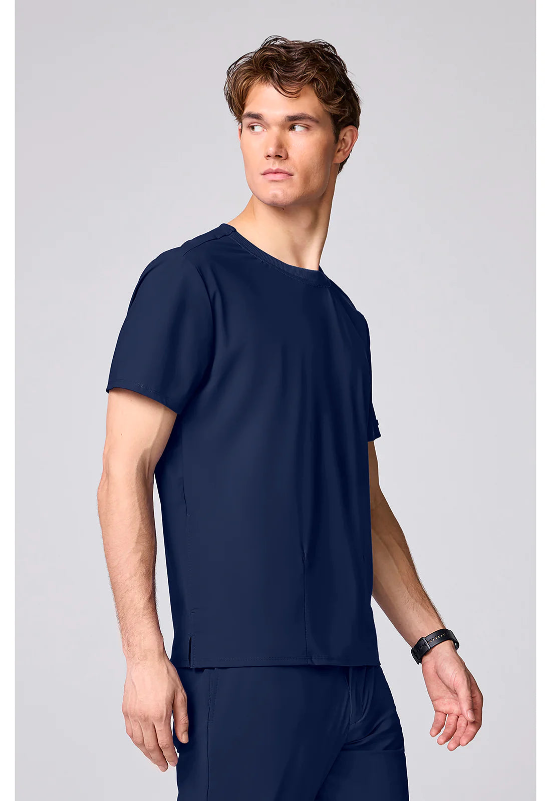 Camiseta de cuello redondo de hombre, azul marino