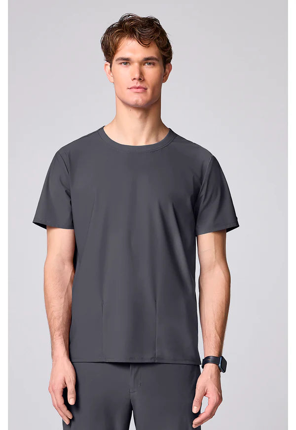 Camiseta de cuello redondo para hombre, color peltre