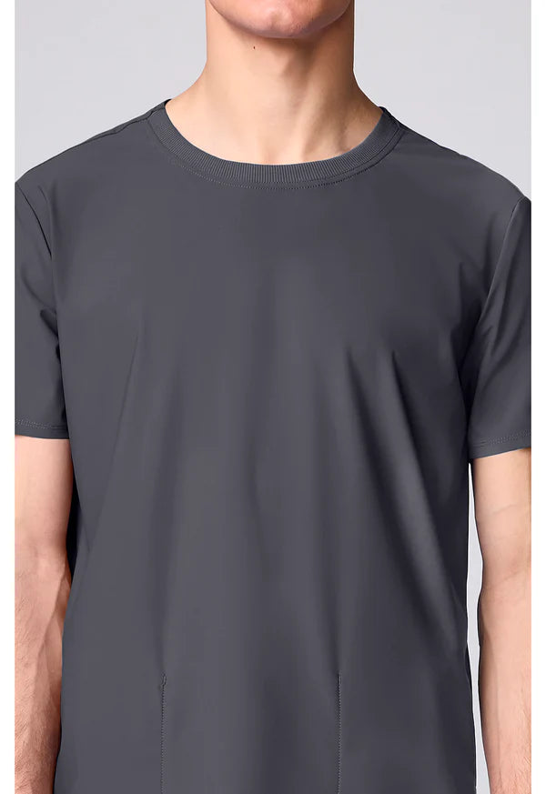 Camiseta de cuello redondo para hombre, color peltre